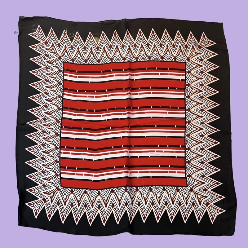 Khăn turban đỏ kẻ size 70x70cm - Maben