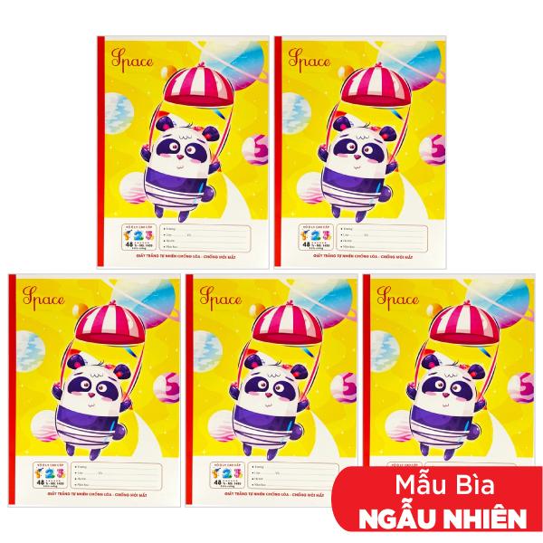 Combo 5 Tập 123 4 Ô Ly 48 Trang ĐL 100g/m2 - Hải Tiến 1435 (Mẫu Màu Giao Ngẫu Nhiên)