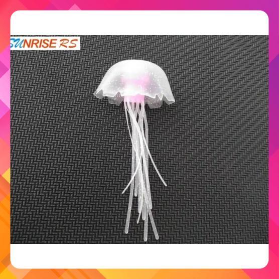 Sứa Silicone Trang Trí Trong Suốt Phát Sáng Chuyên Trang Trí Bể Cá