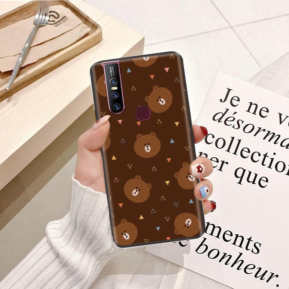 Ốp lưng dành cho ViVo Y66 Viền dẻo TPU hình Gấu Nâu Cute