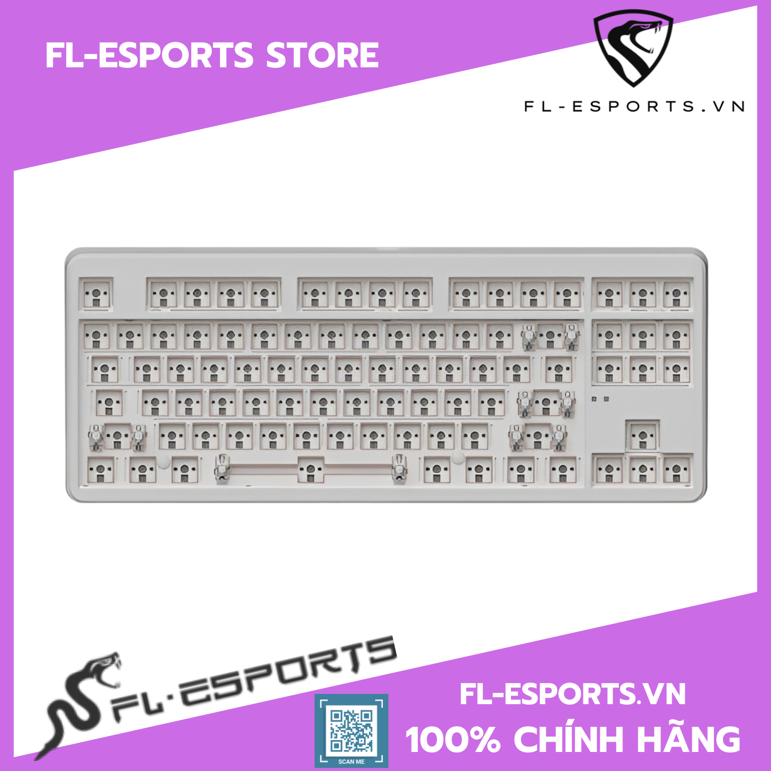 Bộ kit bàn phím cơ FL-Esports X80 3 Mode - Hàng chính hãng