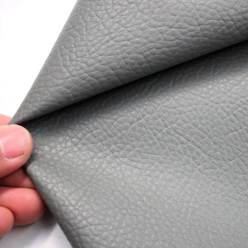 Vải da simili PVC - vải PU - vải giả da làm handmade - khổ 1,4m màu xám