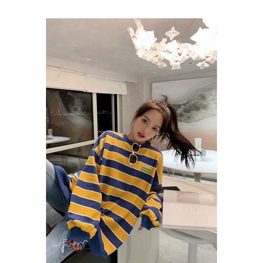 Áo Sweater Kẻ ngang phong cách Ulzzang Hàn Quốc tay dài CoolZ CZ701