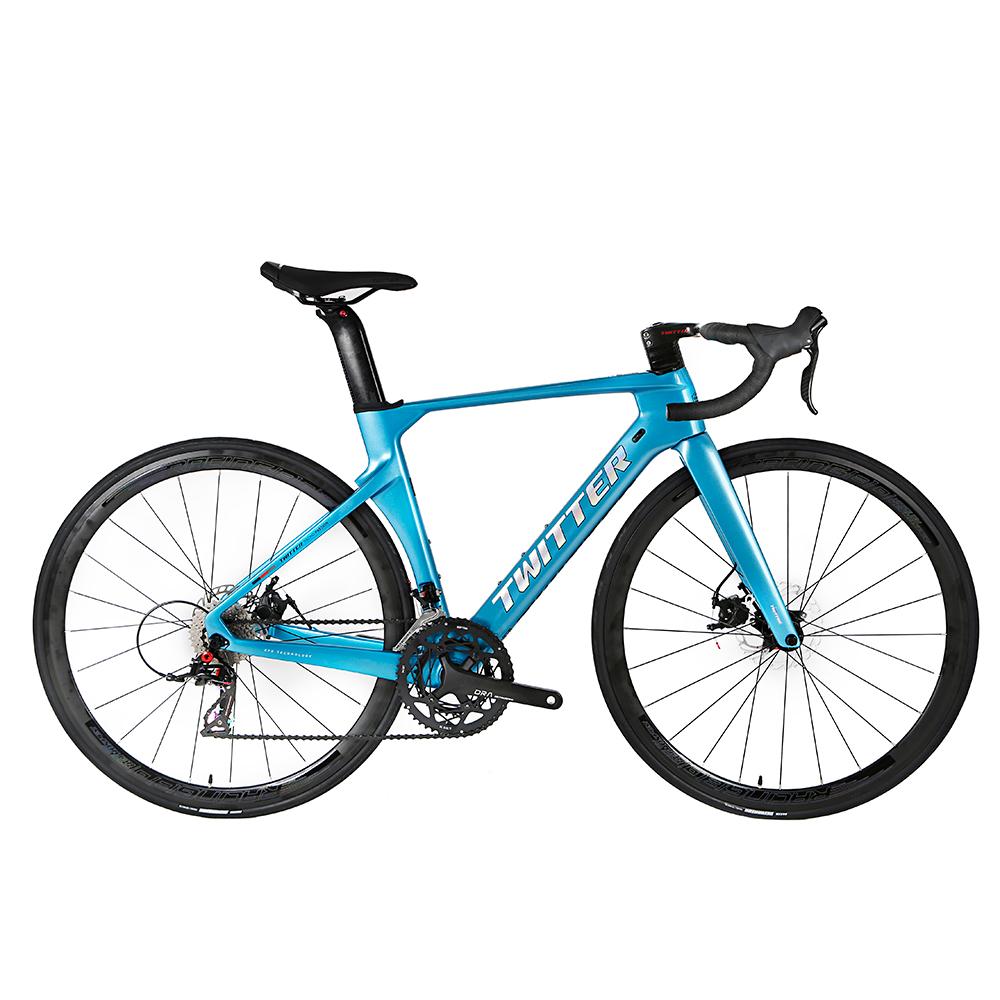 Twitter R10 RS-22S T800 Mũi bằng sợi carbon T800 Bike12*142mm qua đĩa phanh BICHCLE BICHCLE hoàn toàn ẩn dấu vết bên trong 700C Color: Light Grey Size: 43.5CM-XXS Number of speeds: Aluminum alloy wheel