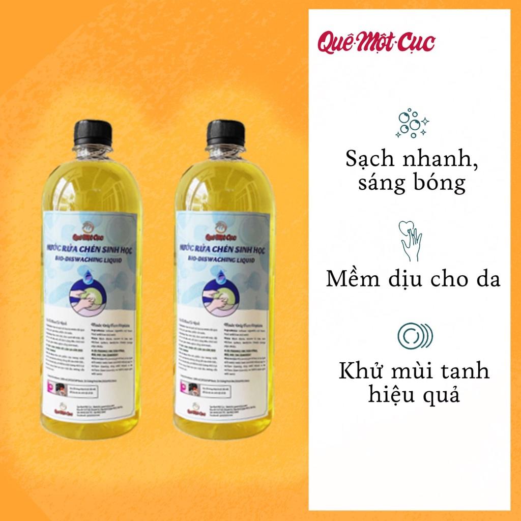 Nước rửa chén sinh học , nước rửa chén hữu cơ, Quê Một Cục, 1 lít