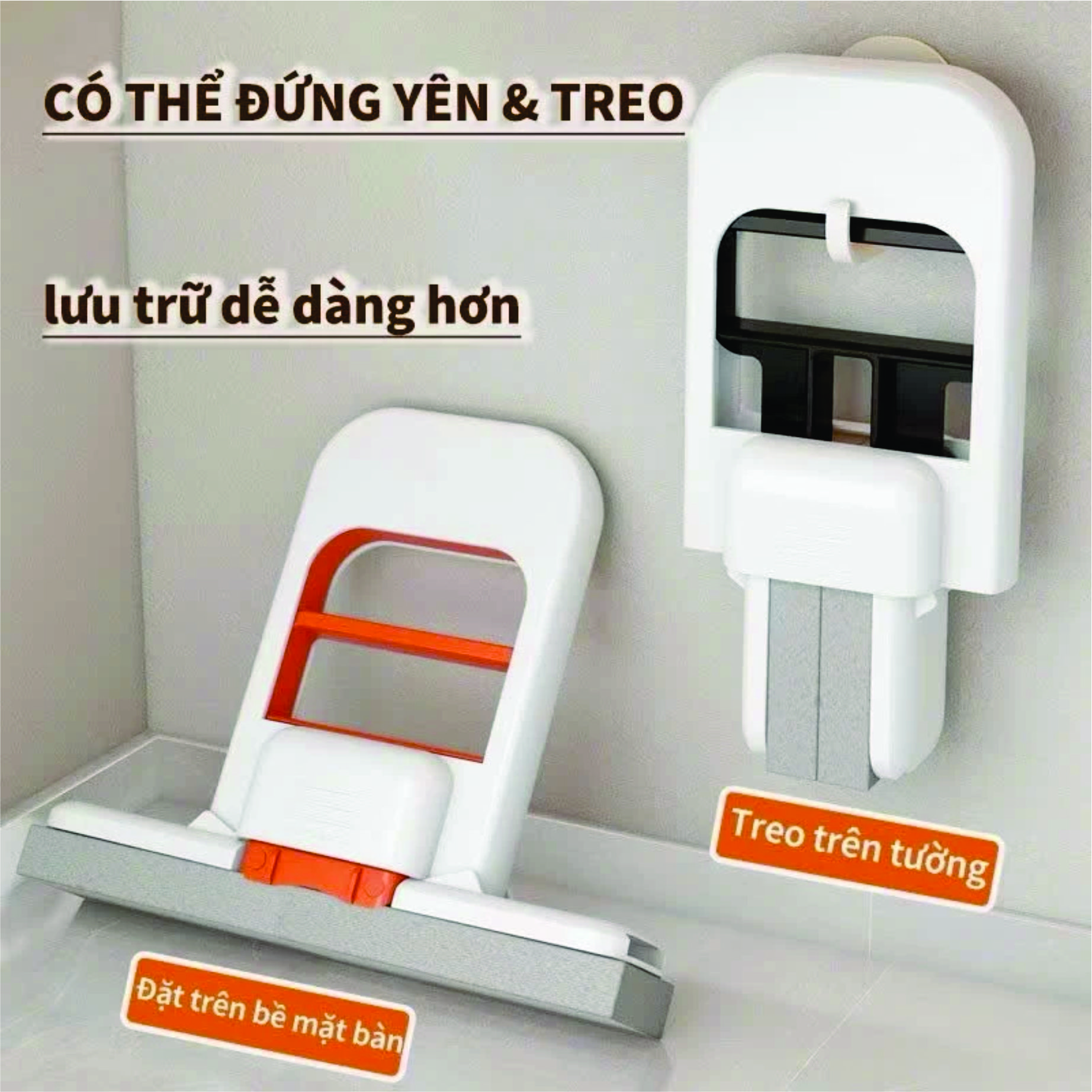 Cây Lau Đa Năng Tự Vắt Thông Minh Mini – Chổi Lau Bàn Bếp, Lau Nhà Tắm, Lau Kính, Lau Xe Hơi Tiện Dụng- HÀNG CHÍNH HÃNG