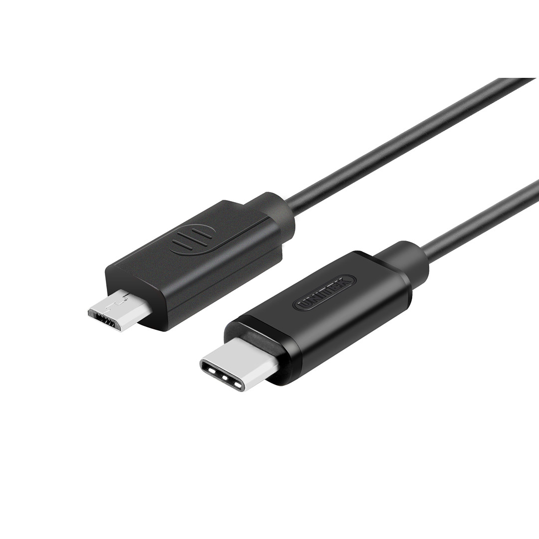 Cáp Type-C To  Micro USB Unitek (Y-C 473BK)  - HÀNG CHÍNH HÃNG