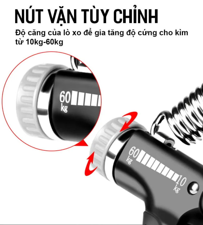 Combo 2 Món: Kìm Bóp Tay Có Máy Đếm Tập Cơ Tay Và Dây Nhảy Thể Lực Tập Gym Hiệu Quả - combo dây nhảy và kìm bóp tay
