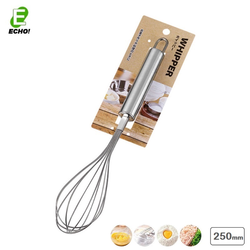 Cây đánh trứng, đảo bột làm bánh Echo Whipper 25cm - Hàng nội địa Nhật Bản