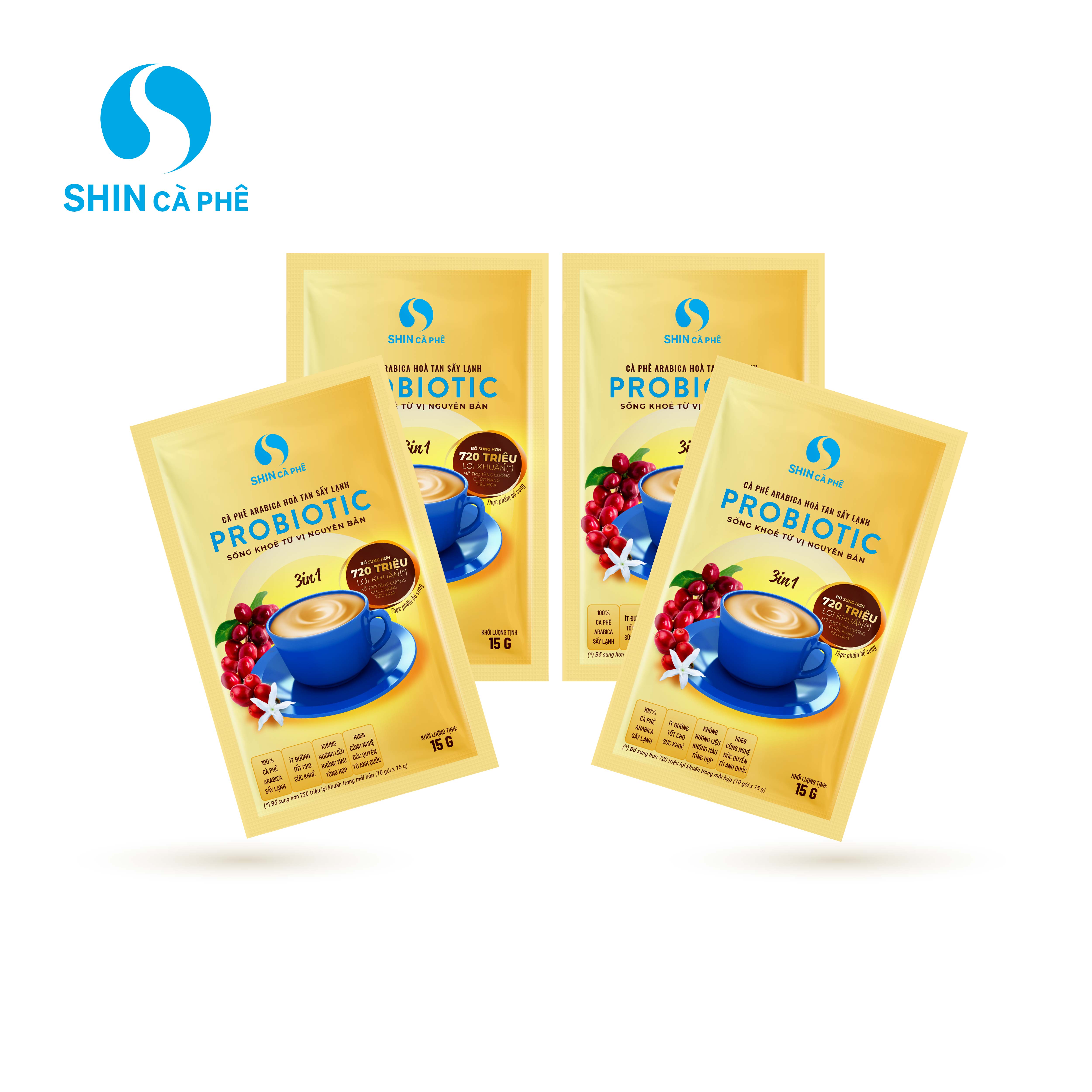 SHIN Cà Phê - Cà Phê Hòa tan sấy lạnh Probiotic 3 in 1