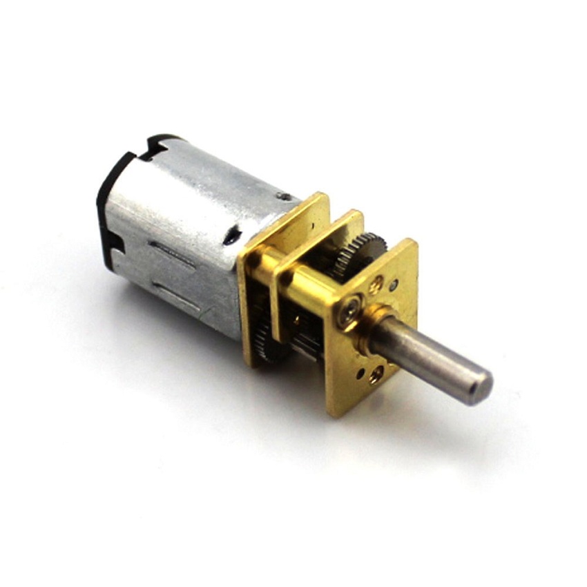 Động cơ giảm tốc GA12-N20 Motor giảm tốc mini , 3-6v siêu khỏe, bánh răng thép, nhỏ gọn, 40-75 vòng-phút TRỤC DÀI chế xe mô hình, khoá số điện tử, robot, đi kèm với bánh xe N20, gá N20.