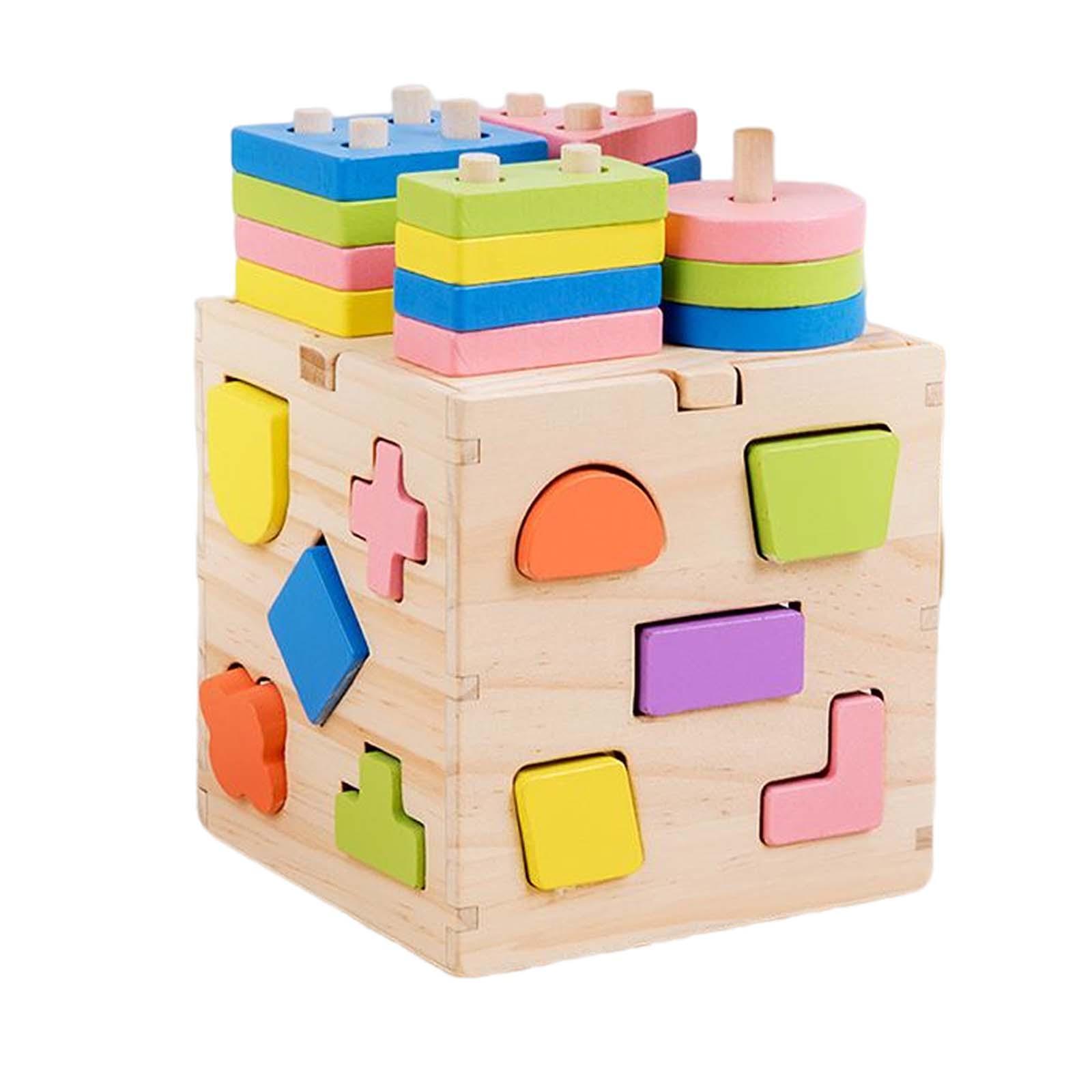 Wooden Building Blocks Early Educational Toys Intelligence Toy for Children Girls Birthday Gifts