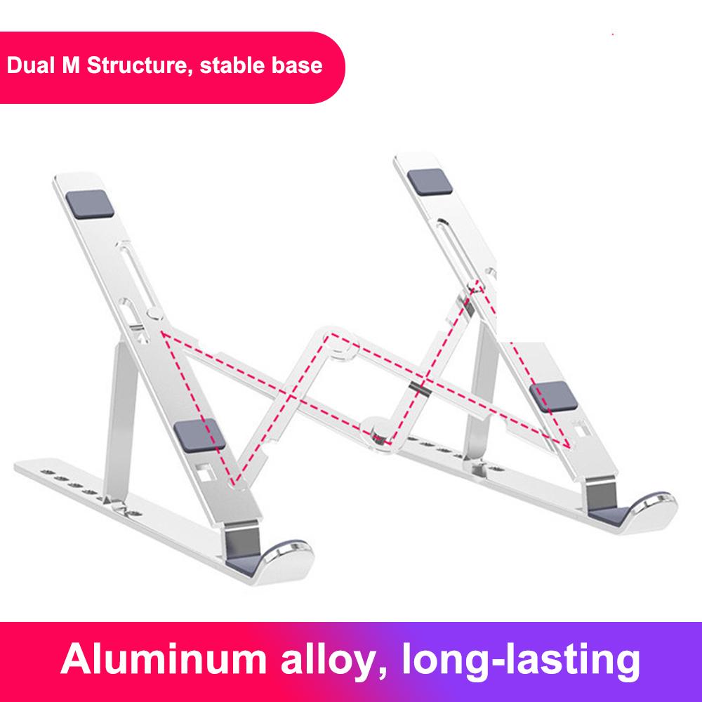 Giá đỡ máy tính xách tay siêu mỏng có thể điều chỉnh 7 cấp Độ gập lại được
