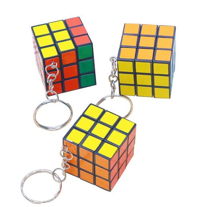 Móc Khóa Rubik 3x3 Xoay Được Khối Lập Phương Rubik 3 Tầng