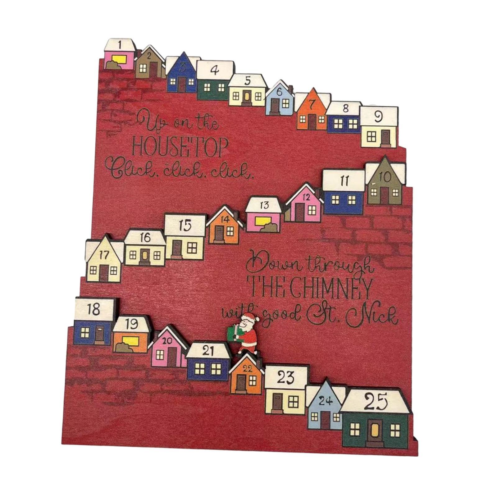Advent Calendar Ornament Reusable Christmas Wooden Advent Calendar