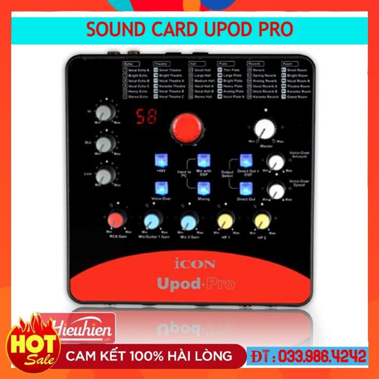 Sound Card Icon Upod Pro Bản Tiếng Anh . Tích Hợp 72 Hiệu Ứng Vang , Âm Thanh Xuất Ra 32bit , Thích Hợp Cài Phần Mềm