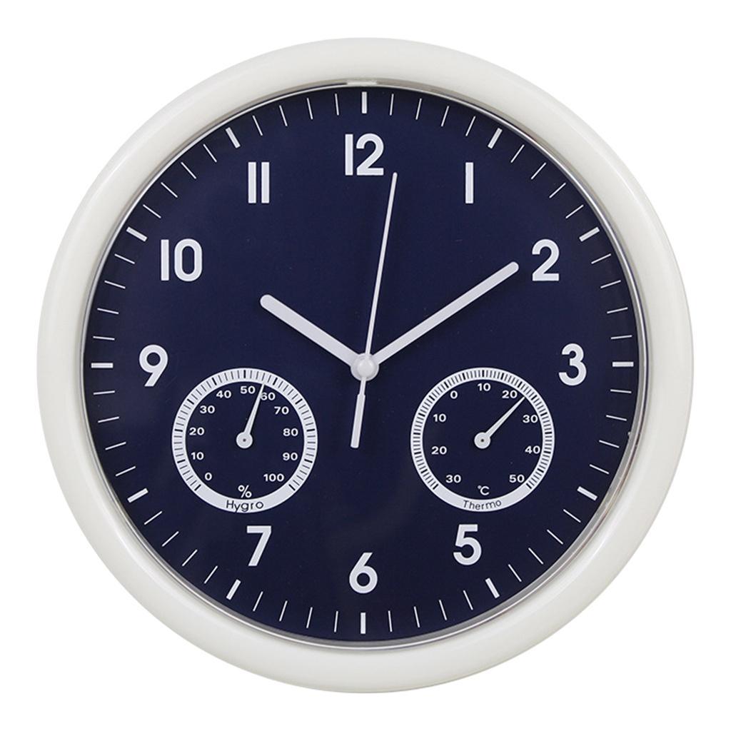 Wall Clock Temperature and Humidity Display for Kitchen Bedroom Decor