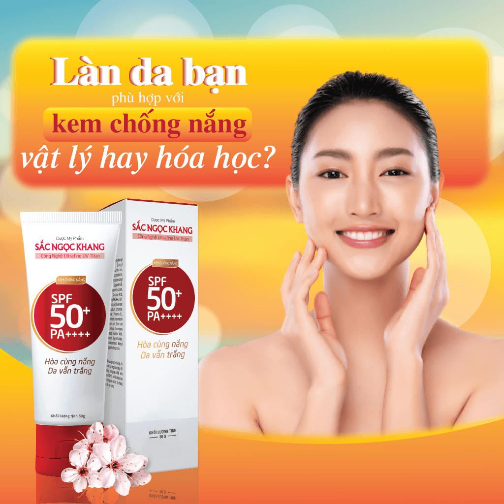 Bộ đôi giúp làm sạch và bảo vệ da Sắc Ngọc Khang: Sữa rửa mặt 100g + Kem chống nắng 50g