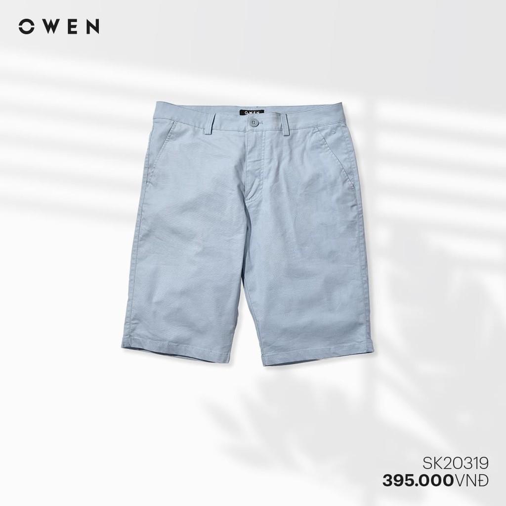 OWEN - Quần short Khaki nam Owen màu xám xanh 20324 - Quần sooc kaki nam