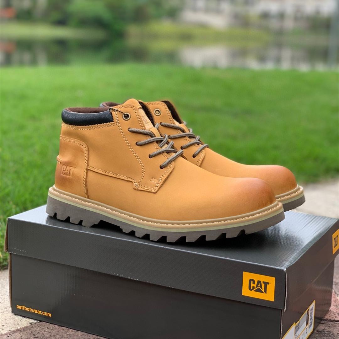 Phong cách mới nhất của mèo Goodyear giày bốt xe máy cao hàng đầu giày dụng cụ cổ điển giày bốt nam giày bốt quân sự giày thường ngoài trời giày da đầu lớn giày da