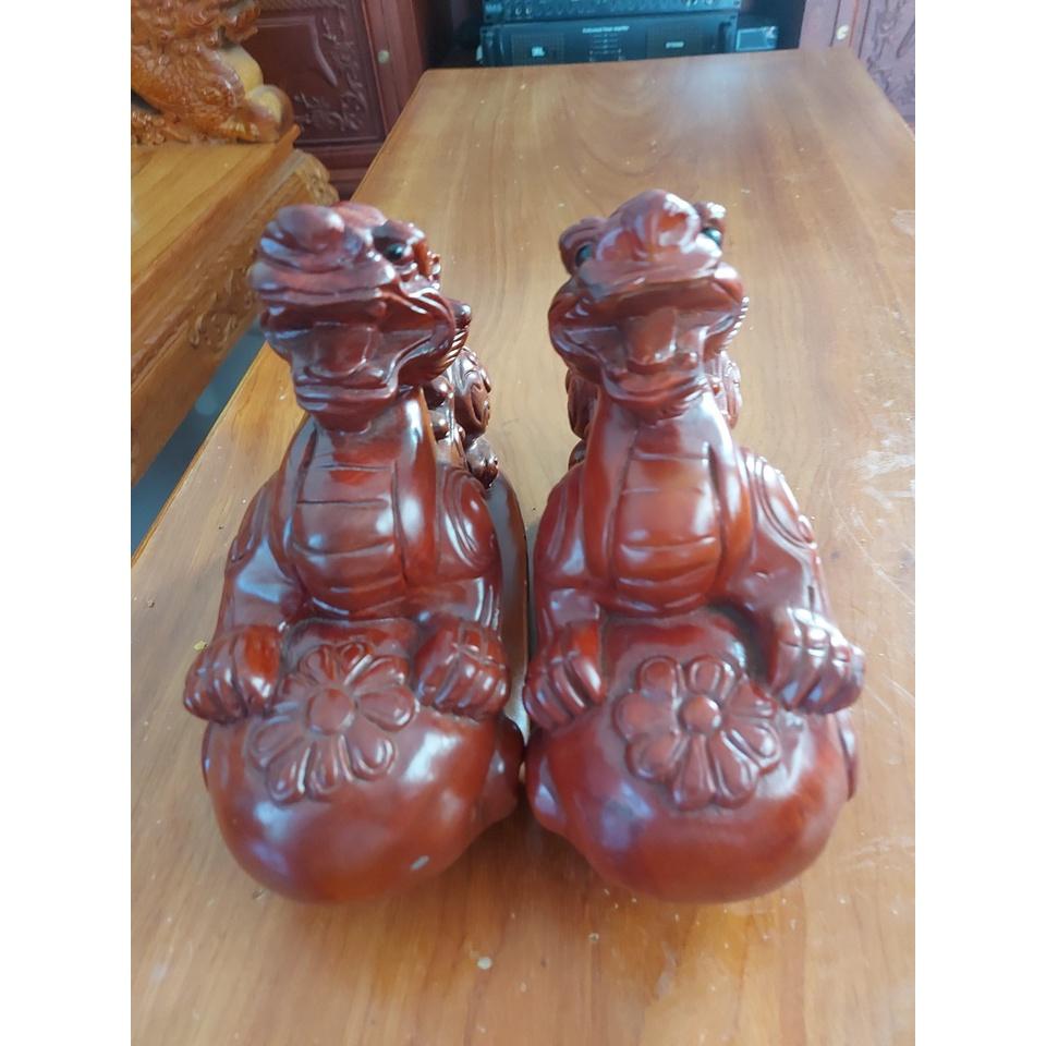 Cặp tỳ hưu gỗ hương ngang 30cm