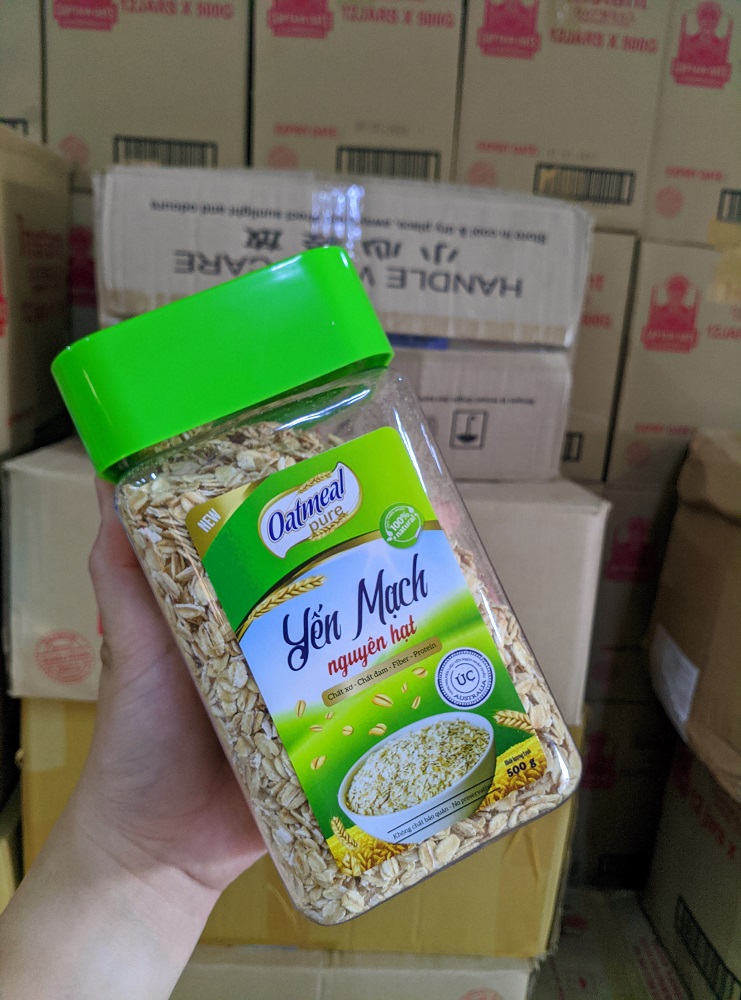 Yến mạch úc nguyên hạt Oatmeal Pure hũ 500g