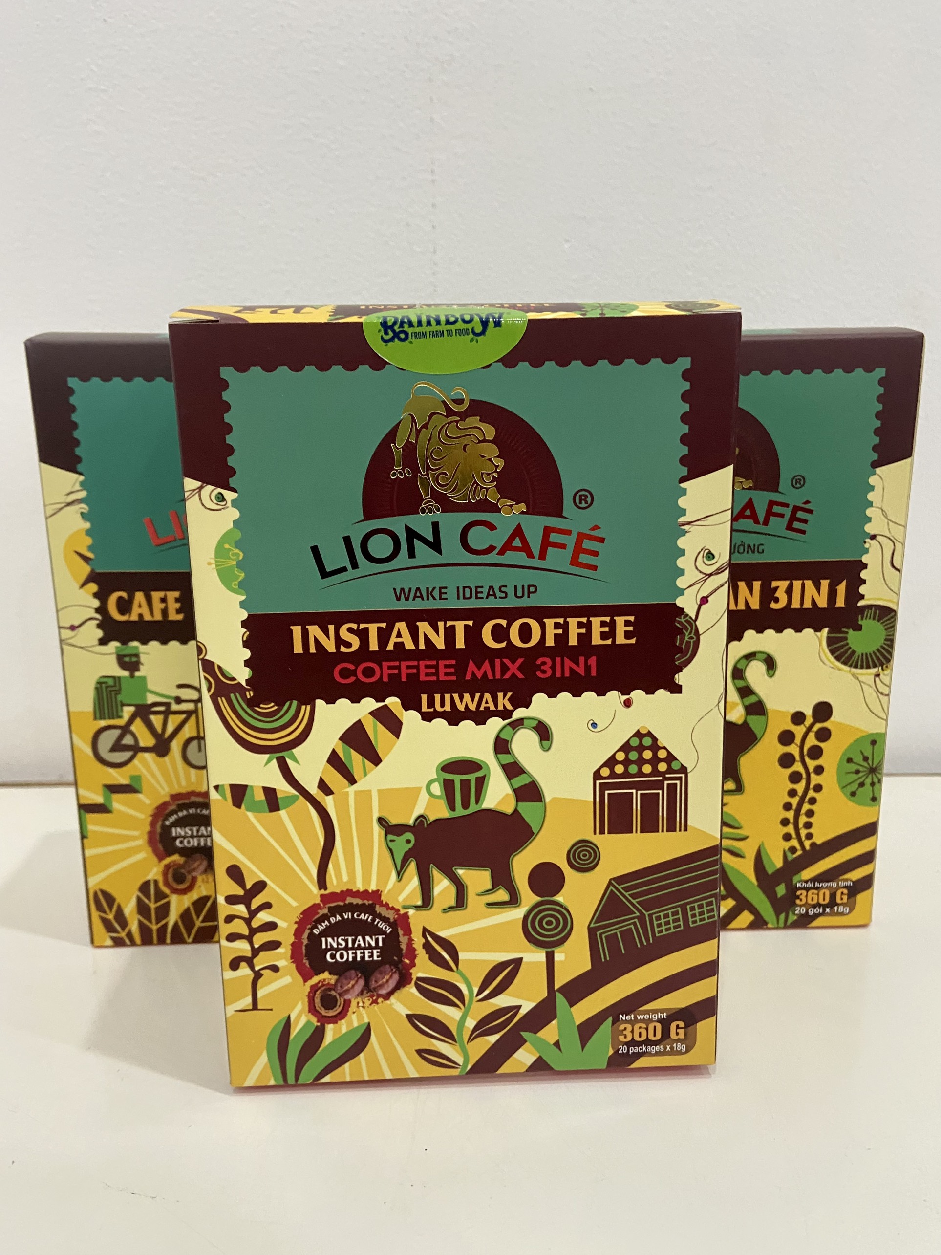 Combo 3 Hộp Cà Phê Sữa Hòa Tan 3in1 - LION Cafe - Thơm Ngon Đậm Vị ( 1 Hộp 20 que *18gram)