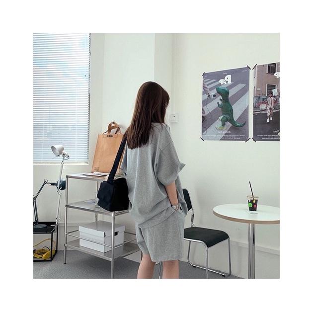 Bộ đùi nữ Set đồ nữ tổ ong bộ quần short đùi áo form rộng tay lỡ, sooc phông mặc ở nhà
