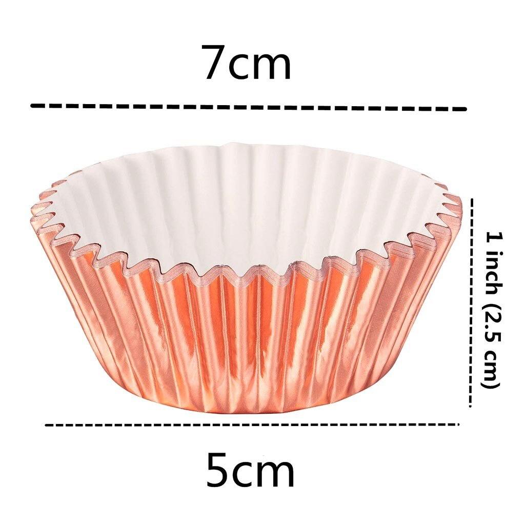 100PCs Baking Utensils Thickened Aluminum Heat-Resistant Cake Paper Cup Mould cupcake and muffin cupcake