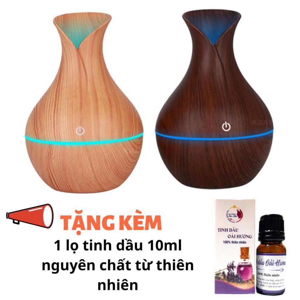 Máy Phun Sương Tạo Độ Ẩm, Khuếch Tán Tinh Dầu Vân Gỗ Cổ Cao