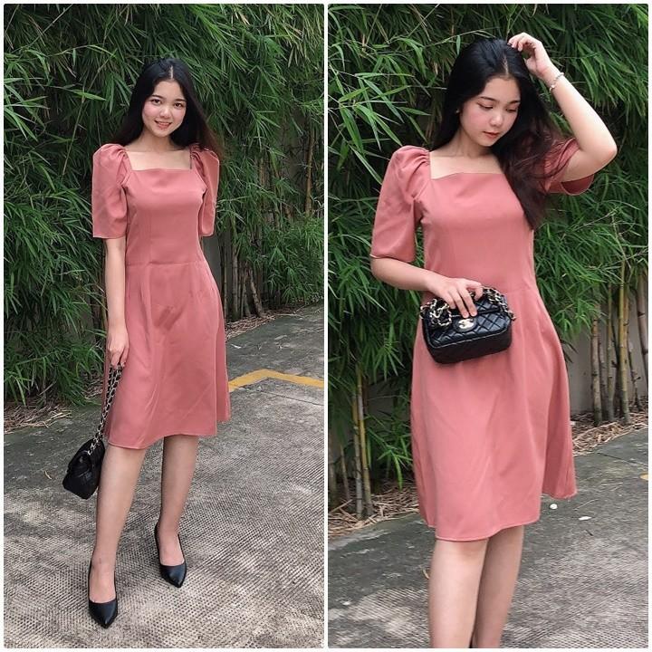 Đầm Xòe Cổ Vuông