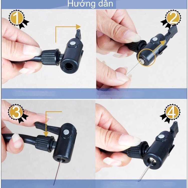 Combo Bơm hơi đạp chân 2 Pitton kèm Đồng hồ điện tử đo áp suất lốp xe chuyên dụng cho ô tô xe máy