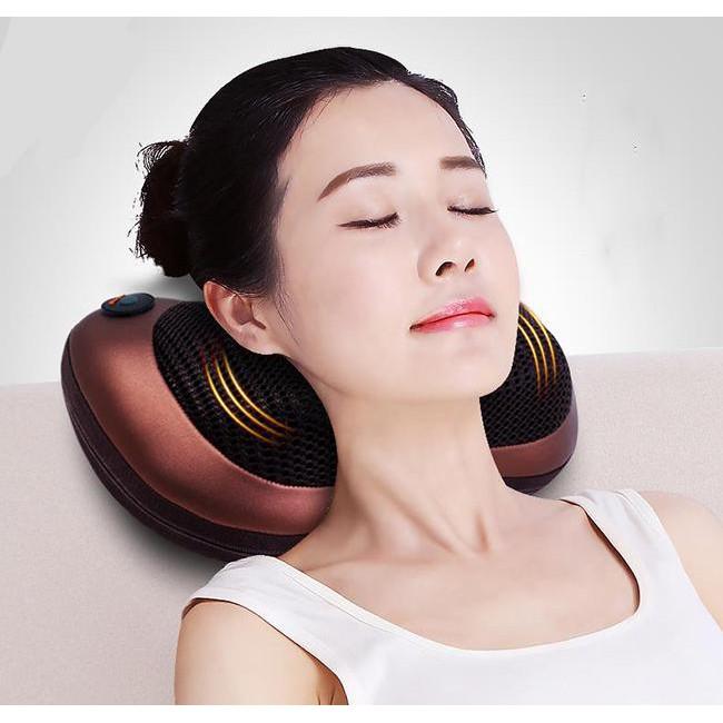 Gối massage hồng ngoại,Massage 8 bi magic home