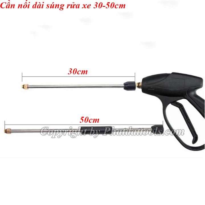 Cần nối dài súng rửa xe 30-50cm-Chất liệu đồng,thép không gỉ cao cấp