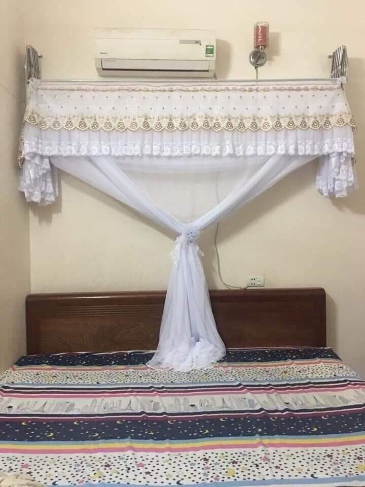 Chỉ màn không kèm khung, màn xếp gọn tiên dụng vải tuyn lạnh loại đẹp, hàng Việt Nam chất lượng cao