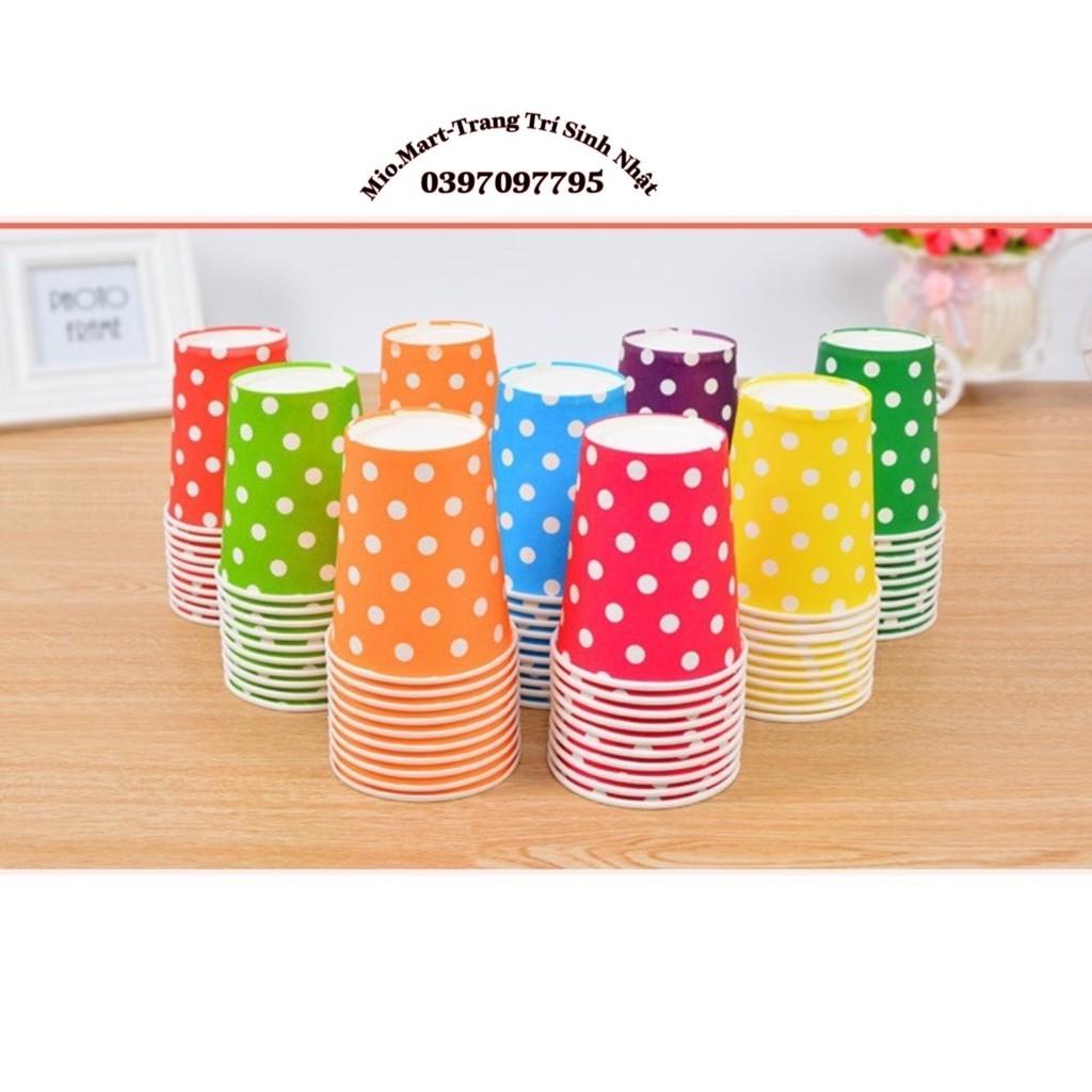 Set 10 Cốc Trang Trí Sinh Nhật, Ly Giấy Tiệc,Party Các Màu BB30