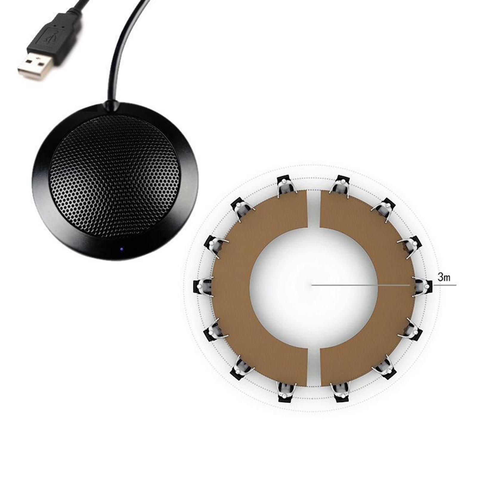 Omni-Directional 360° Conference Microphone USB for Desktop Conference
