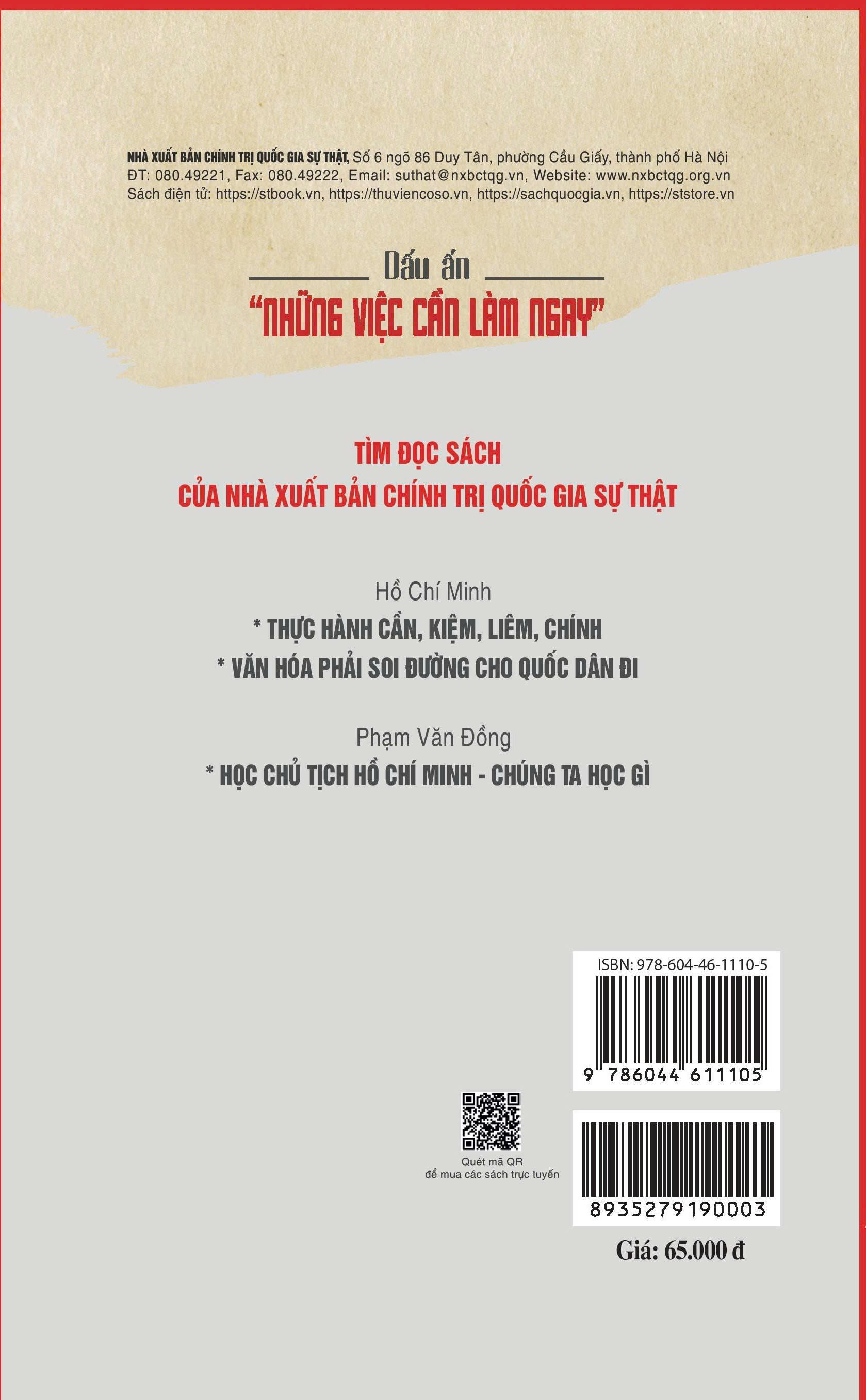 Dấu ấn "Những việc cần làm ngay"