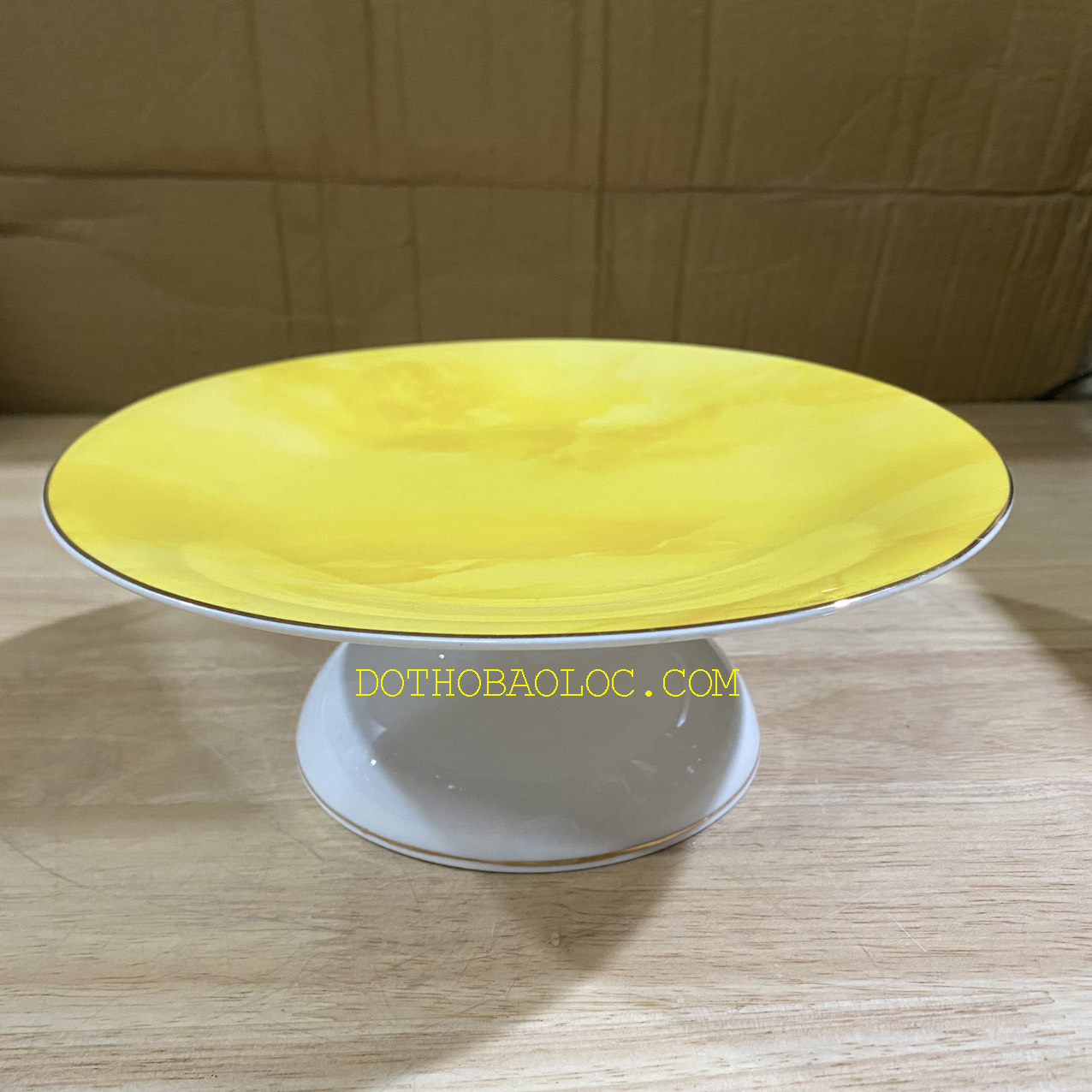 Dĩa sứ thờ họa tiết đá hoa cương đường kính 23cm