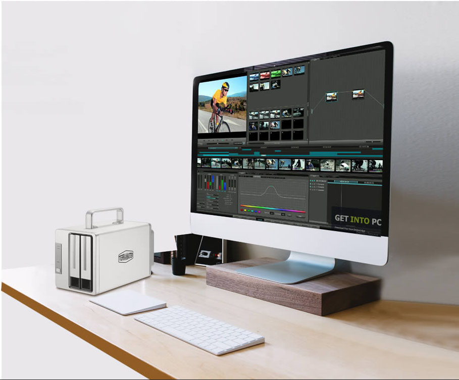 Bộ lưu trữ dữ liệu DAS TerraMaster TD2-Thunderbolt 3 chuyên cho xử lý video và xử lý ảnh, 40Gbps, 8K video, 800MB/s, 2 khay ổ cứng RAID 0,1,JBOD,Single - Hàng chính hãng