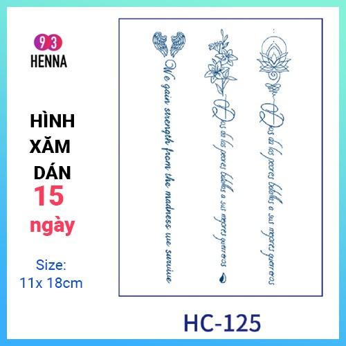 Hình Xăm Dán Tạm Thời Thảo Dược 15 Ngày mã KT125