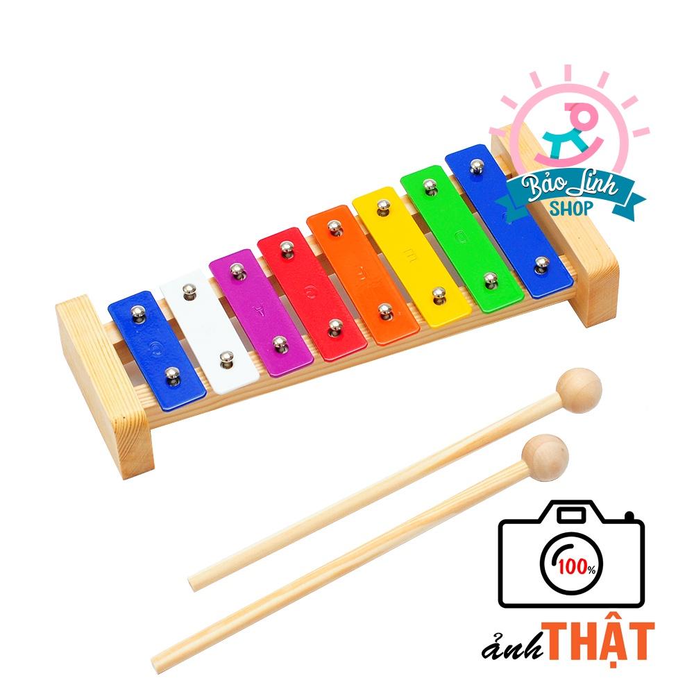 Đàn mộc cầm 8 thanh Xylophone LOẠI ĐẸP cho bé từ 1 tuổi vận động tinh, phát triển thính giác, làm quen với âm nhạc