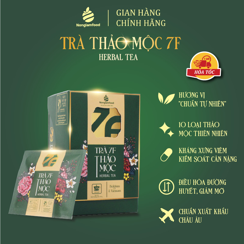 Trà Thảo Mộc 7F Nonglamfood 40g (20 gói x 2g)/hộp - 7F Herbal Tea