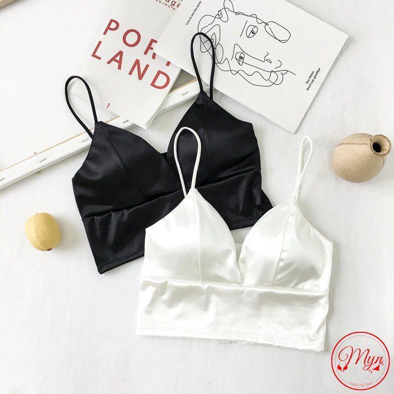 Áo Bra Phi Lụa 2 Dây Cao Cấp Sang Chảnh B264 MYN_UNDERWEAR