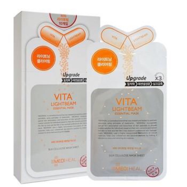 Mặt nạ vitamin Lightbeam trắng sáng da Mediheal Vita Lightbeam Essential Mask EX 24ml