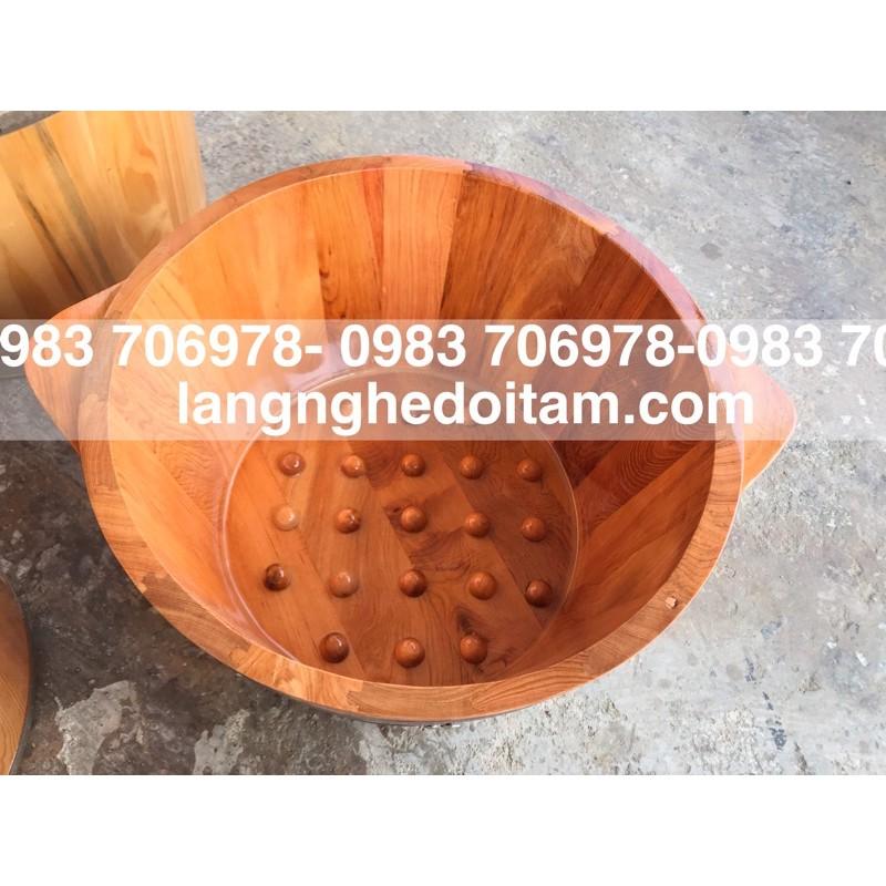 Chậu gỗ ngâm chân-gỗ pomu cao cấp+