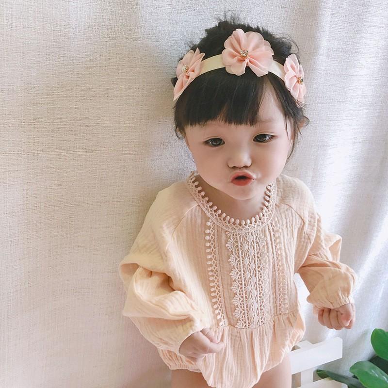 BabyGao Set 3 chi tiết vớ + áo body + băng đô cho bé gái cực đáng yêu