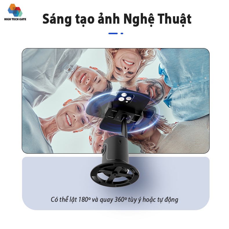 Gimbal AI kiêm giá đỡ điện thoại cảm biến thông minh P01 Giá Đỡ Theo Dõi Khuôn Mặt Cho Quay Video, Livestream, Tiktok, Vlog, Tự Động Xoay 360º