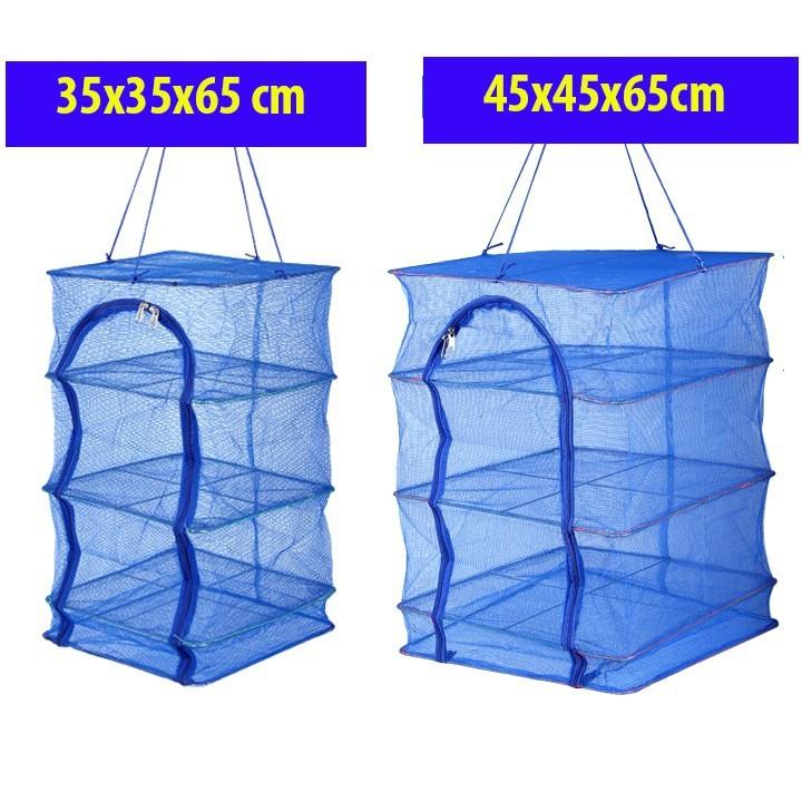 Lồng Phơi Cá Khô Chống Côn Trùng Lồng Lưới Treo 4 Tầng NCDS2