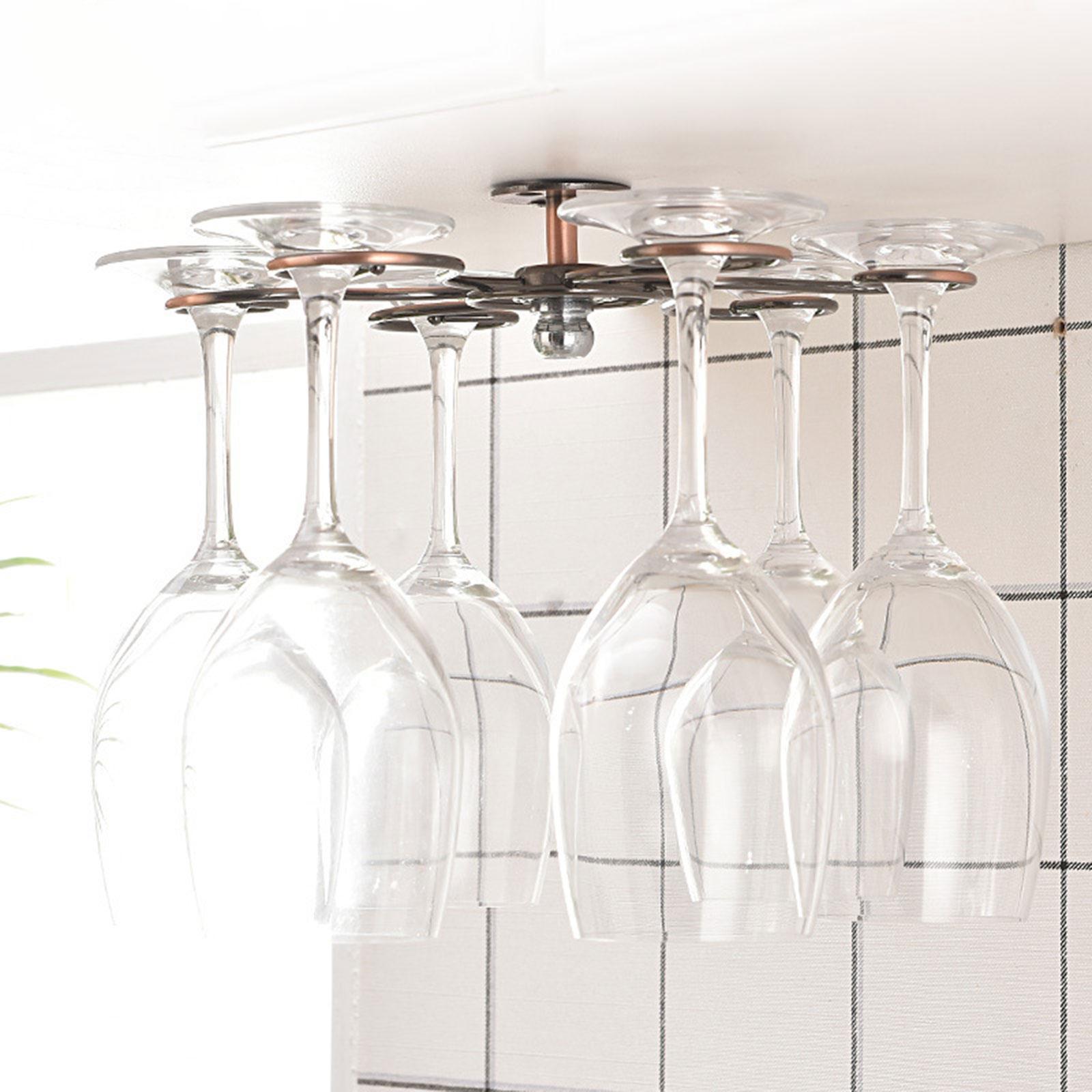Metal Goblets Glass Holder Stemware Storage Organizer for Tabletop Bar